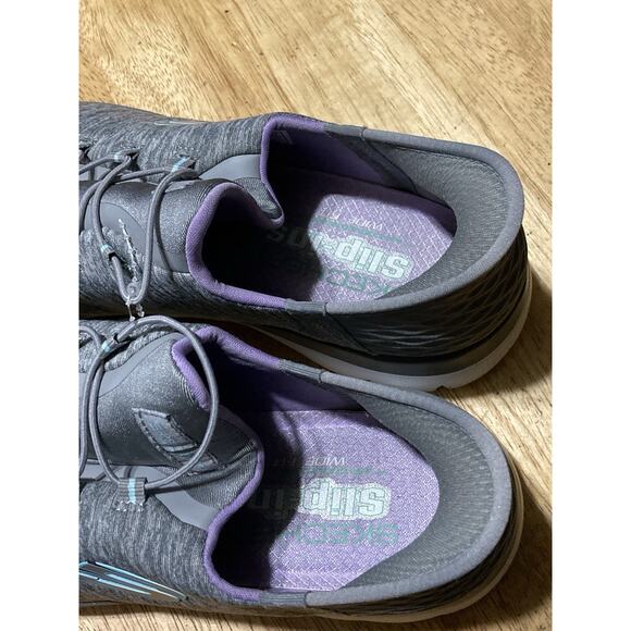 Womens SIZE 8 Skechers Hands-free Slip-Ins Sneakers Shoes Gray Dazzling Haze - Picture 2 of 9